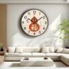 Chinese-Style Gourd-Shaped Wall Clock for Living Room, New Chinese-Style Clock, Silent Sweep-Second Quartz Clock, No-Drill Wall Clock
