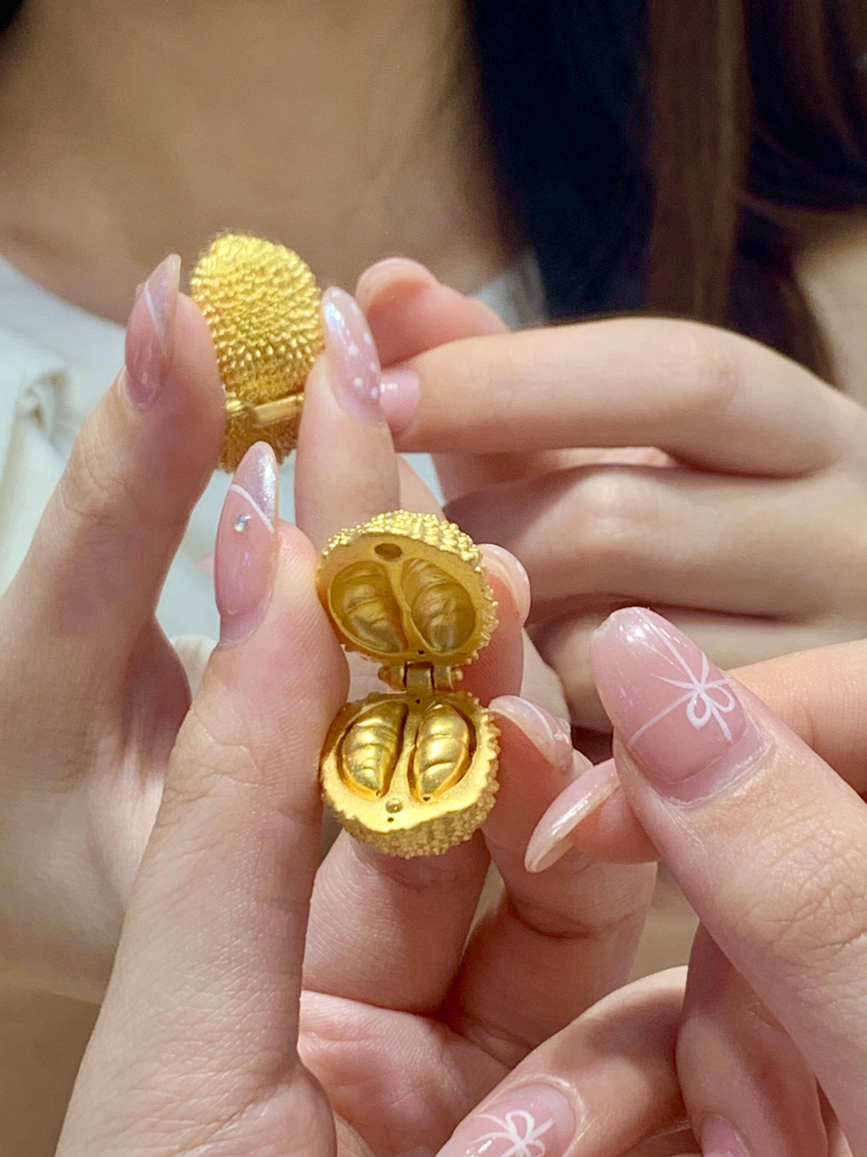 Gold-Colored Durian Ornament 2024 New Popular Niche Design Decoration Gift for Wife or Girlfriend
