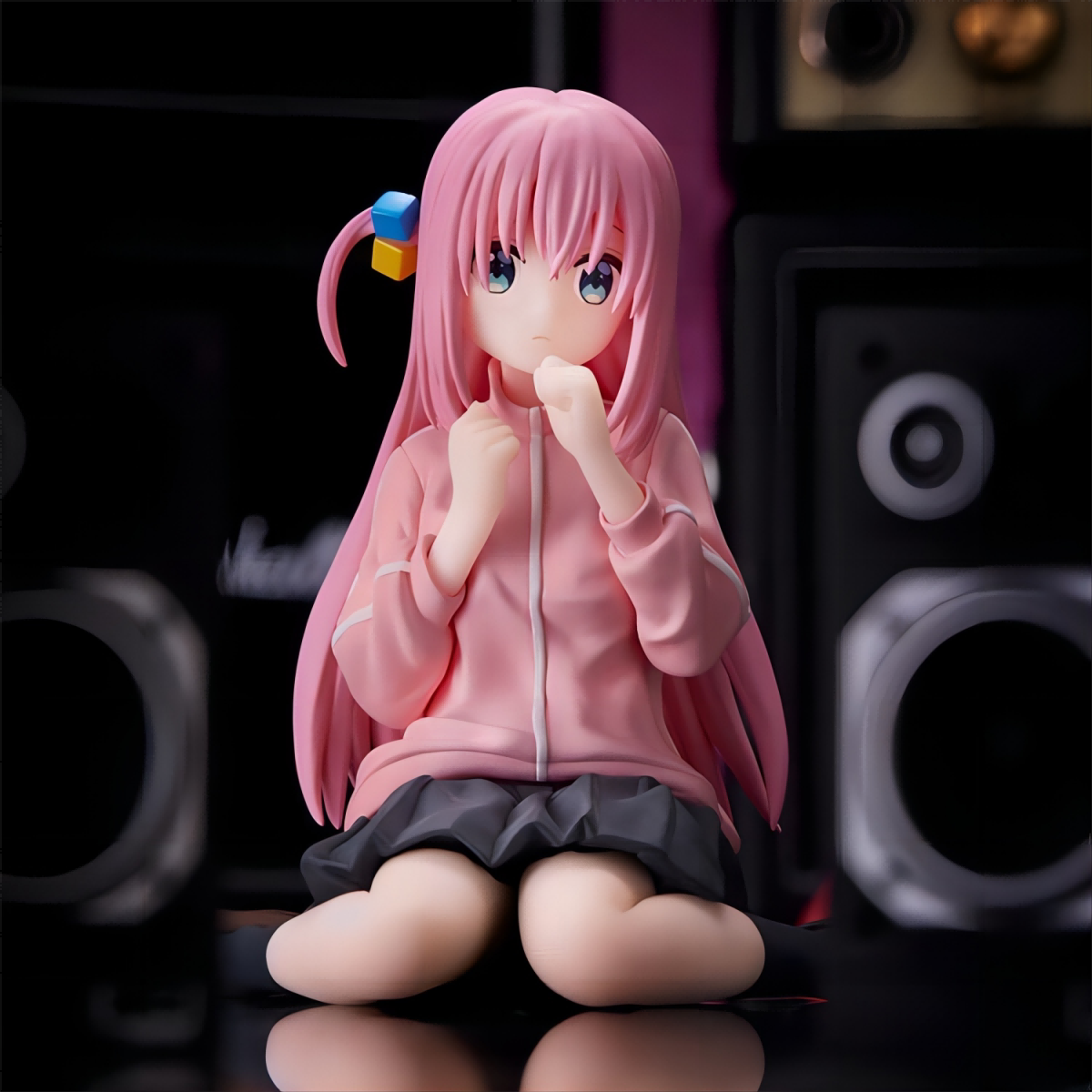Lonely Rock Sitting Figure Goto Tsubaki-Chan Beautiful Girl Two-Dimensional Figure Anime Case Decoration Car Ornament