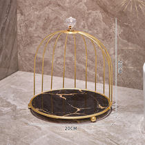 Bathroom cosmetics wash top storage shelf bathroom toilet wash face light luxury double-layer storage box artifact