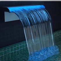 Stainless steel waterfall water outlet flowing water wall water curtain wall water curtain stainless steel water outlet water outlet landscape water outlet stacked water