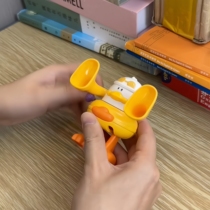 Clockwork chick toy somersault 2024 new childrens cartoon little yellow duck yellow chicken flip bucket wind-up pull-back toy