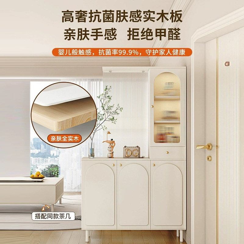 诗尼曼全屋定制:进门入户整体鞋柜玄关柜到顶,如何打造完美门厅隔断收纳?-定制鞋柜-淘宝百科网