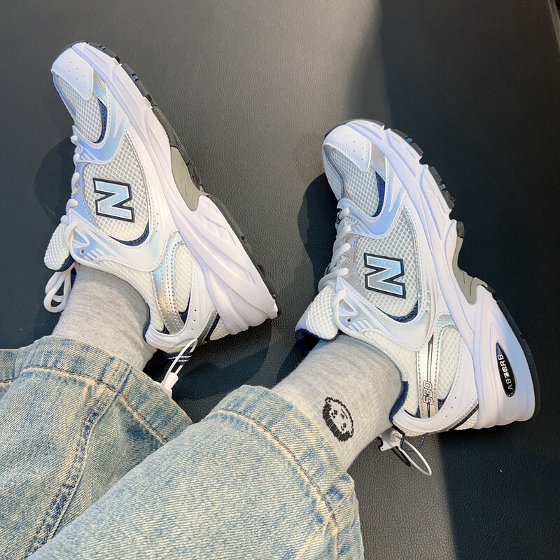 New Balance Nb530 Silver and White Unisex Retro Dad Shoes Breathable Sports Casual Shoes Mr530Sg