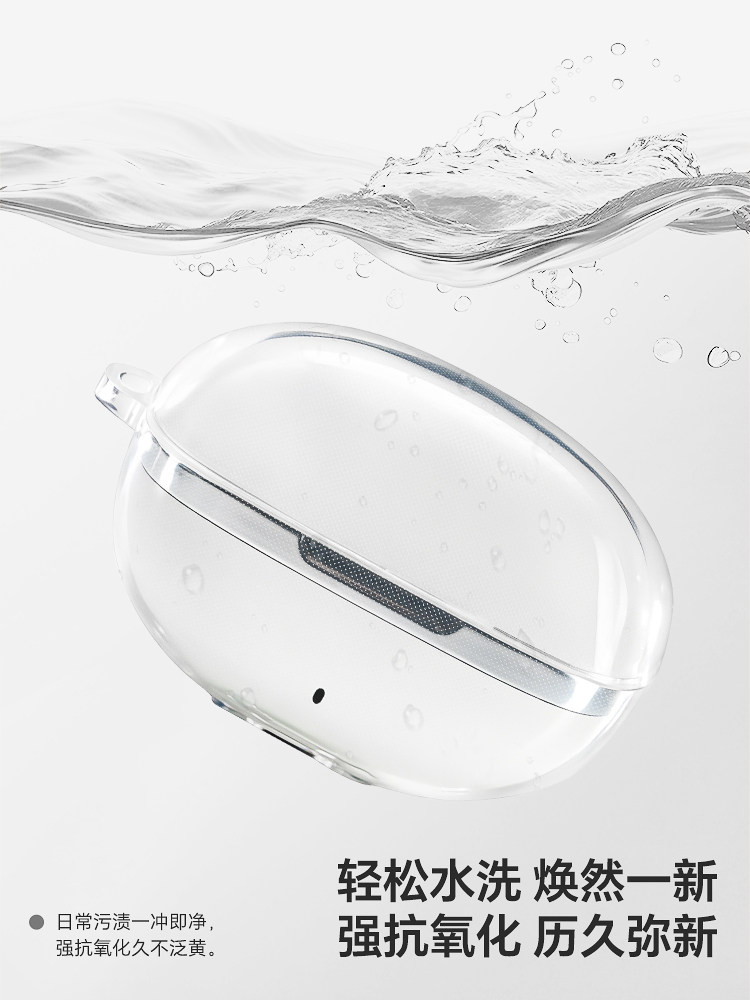 Polaris Transparent Protective Case Bluetooth Earphone Case Charging Case Silicone Soft Case Full Coverage Anti-Fall