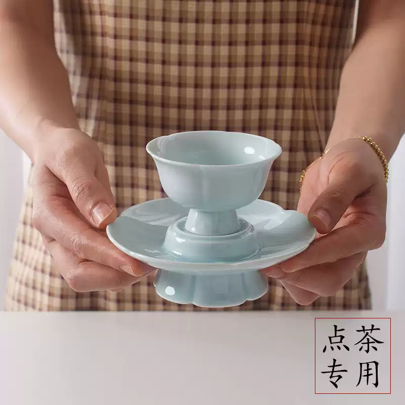 宋代点茶影青宋执壶汤瓶温碗水盂仿宋点茶工具青瓷水壶陶瓷手执壶-淘宝