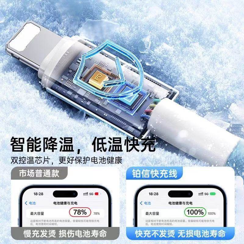 Suitable for Apple 14 Charging Cable Data Cable iPhone 13 Charger Cable 17/15 Tablet iPad Charging Cable Pd Fast Charging Data Cable 11/12Promax Charging Cable Typec Braided Cable