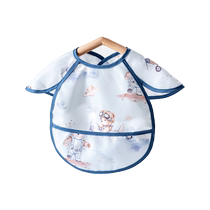 Baby eating bib summer waterproof and light cover baby food supplement bib feeding meal anti-dirty drool pocket