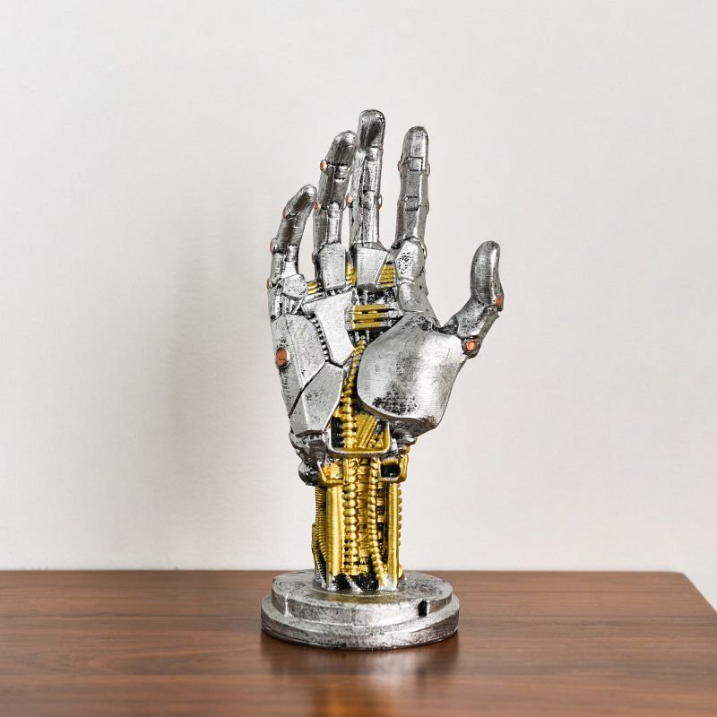 Cyberpunk Mechanical Hand Ornament Asura Game Controller Stand Ring Bracelet Desktop Hanger Photography Prop Cyberpunk Mechanical Hand Ornament Asura Game Controller Stand Ring Bracelet Desktop Hanger Photography Prop