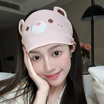 Confinement headband summer thin face wash special hat hat scarf pure cotton pregnant women spring and autumn postpartum big head circumference July