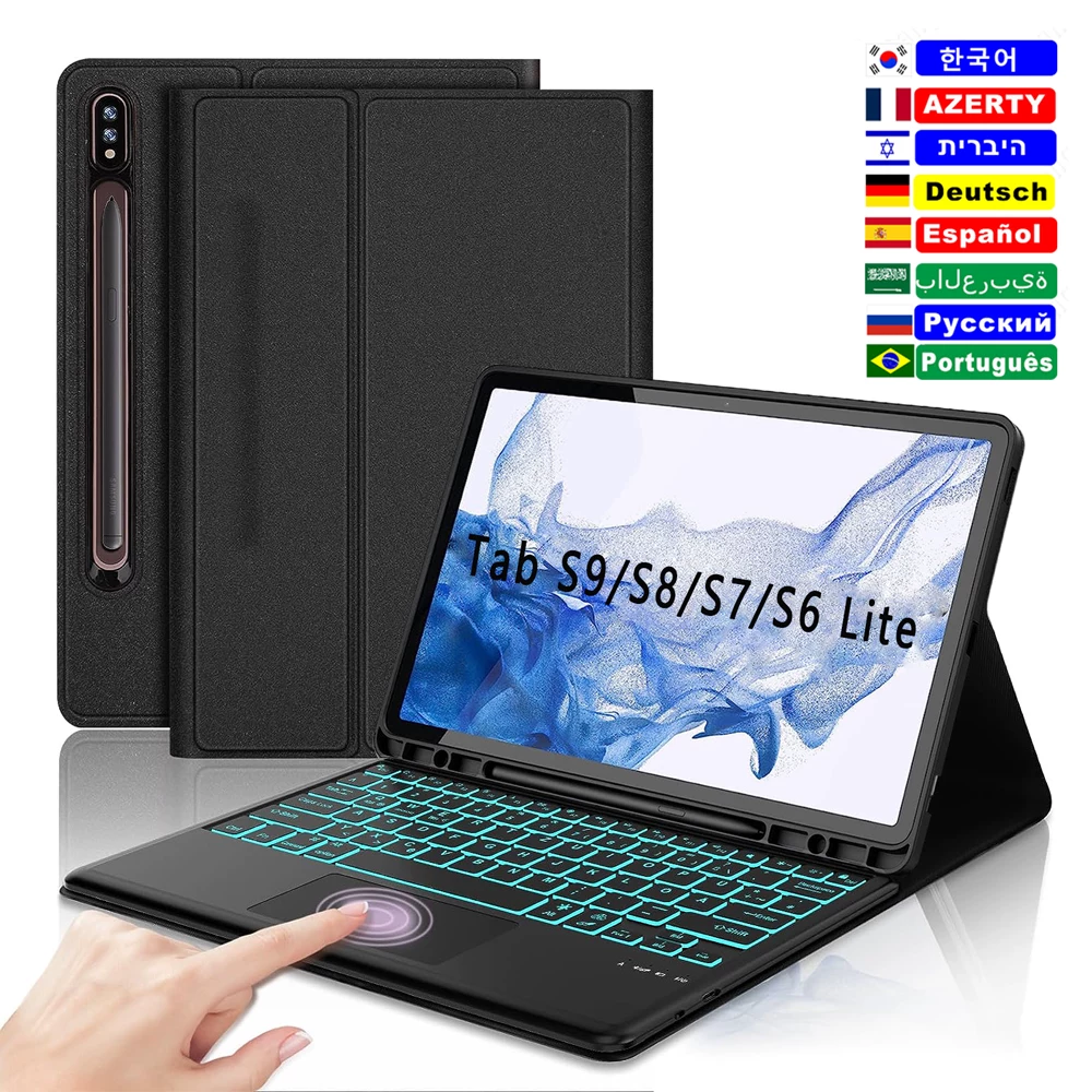 Кейс-клавиатура для Galaxy Tab S9 S8 S7 11.0 S6 Lite Tab A8 1