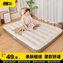 Inflatable mattress on the ground floor outdoor tent air mattress bed wild camping sleeping pad household double single inflatable bed folding bed