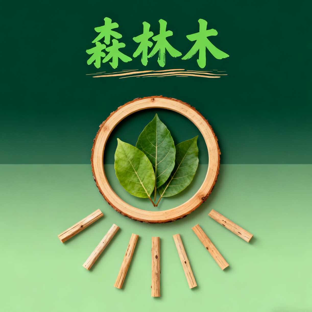 森林木原木家具的LOGO