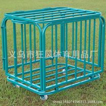 Stainless steel cart universal wheel foldable ball cart removable basketball storage cart outdoor activity ball storage basket