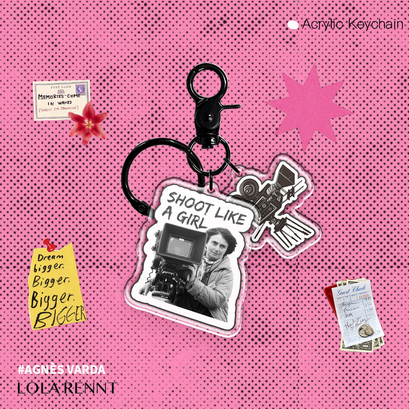 Agnès Varda Movie Merchandise Double-Sided Acrylic Keychain Bag Pendant
