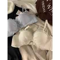 Maniform French bra for women with small breasts flat chest large auxiliary breasts anti-sagging sexy lace half cup bra