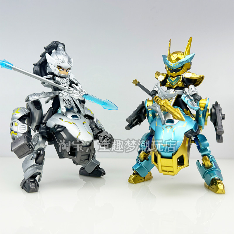 布鲁可英雄无限积木人星光版第五弹将星争霸马超玩具，儿童拼装克5