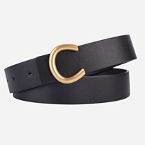 Japan FC new womens belt genuine leather with skirt windbreaker coat thin waistband womens fashion versatile decorative cow