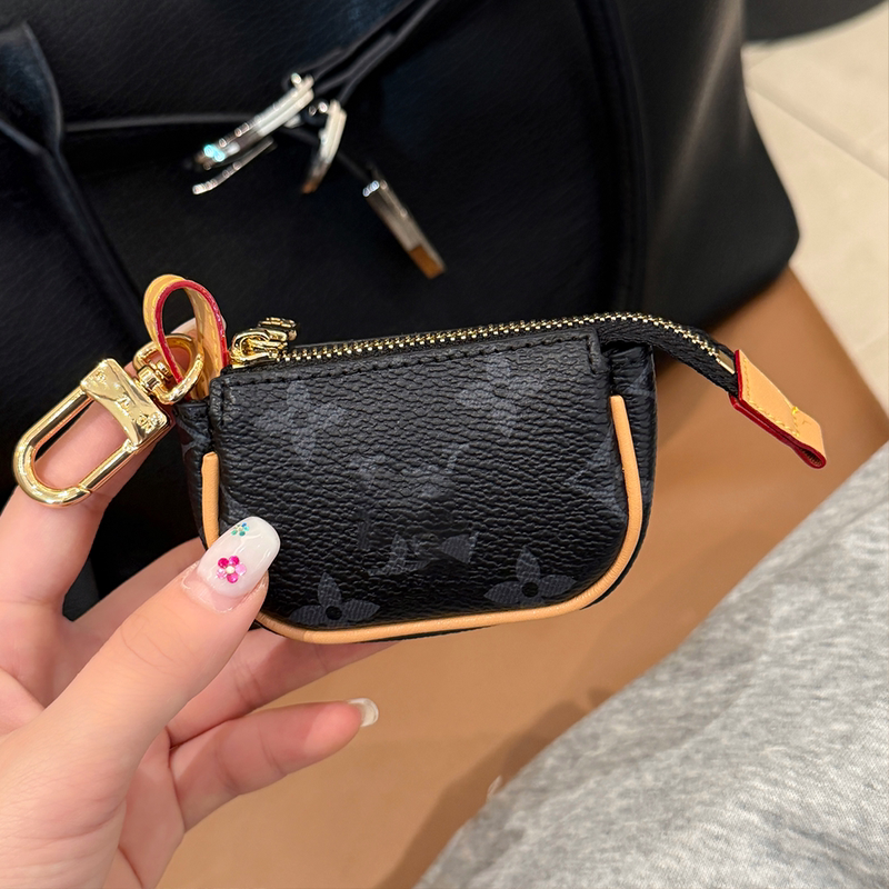 Light Luxury Vintage Leather Earphone Case for Women, Mini Portable Storage Bag, Minimalist Style Small Bag
