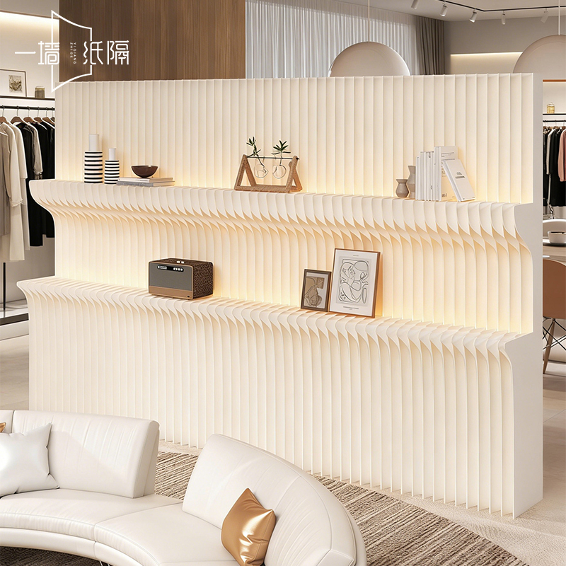 Paper Screen Partition, Fake Wall, Illuminated Display Stand, Wall for Office and Living Room, Screen Partition for Small Apartments, No Drilling Required Paper Screen Partition, Fake Wall, Illuminated Display Stand, Wall for Office and Living Room, Screen Partition for Small Apartments, No Drilling Required