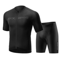 Rock Brothers Cycling Suit Summer Short Sleeve Shorts Mens Tops Road Mountain Bike Cycling Sportswear