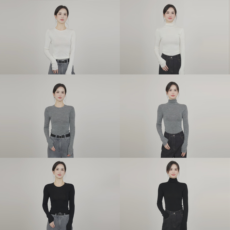Xiaohe【Seamless Leader】Fine-Spun Wool New Australia 80-Count Japanese 18-Gauge Seamless Base Knit Sweater