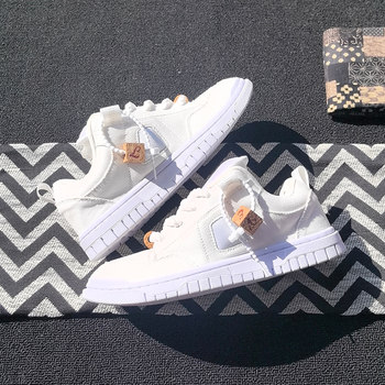 Original Niche Minimalist Pure White Loafers for Men, Campus Casual Sports Shoes, Plaid Low-Top Trendy Sneakers