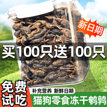 Pet Cat Snacks, Freeze-Dried Quail Jerky, Nutritious Meat Jerky, Puppy Training Rewards, Dog Snacks, Cat Food Mixed with Food