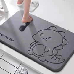 Diatom Mud Bathroom Absorbent Floor Mat, Quick-Drying, Non-Slip, Anti-Fall, Special Foot Mat for Bathing