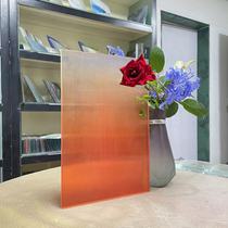 Symphony gradient laminated glass screen colorful concave-convex semi-transparent effect small wick Changhong wired glass partition