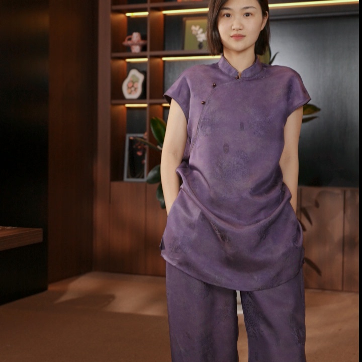 Silk Summer New Chinese Style Mulberry Silk Over-Nitied Silk Embroidery Seal Peony Set Series Silk Summer New Chinese Style Mulberry Silk Over-Nitied Silk Embroidery Seal Peony Set Series