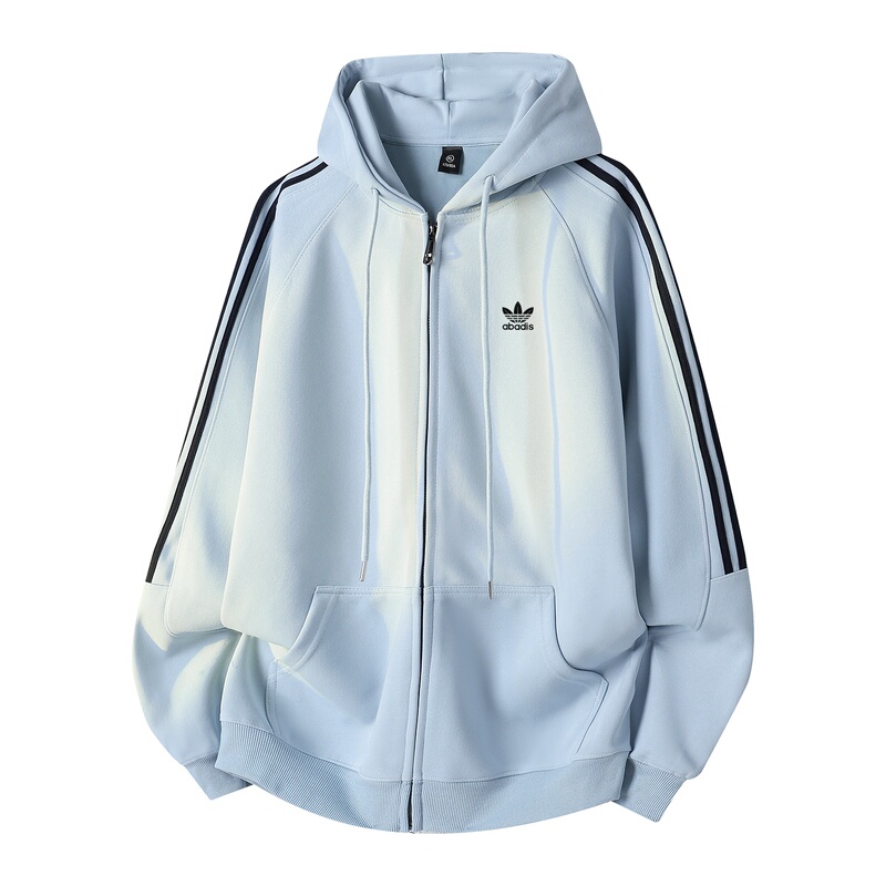 Clover Brand 2025 New Three-Stripe Hooded Sweatshirt Unisex Cardigan Long-Sleeve Sports Loose Jacket