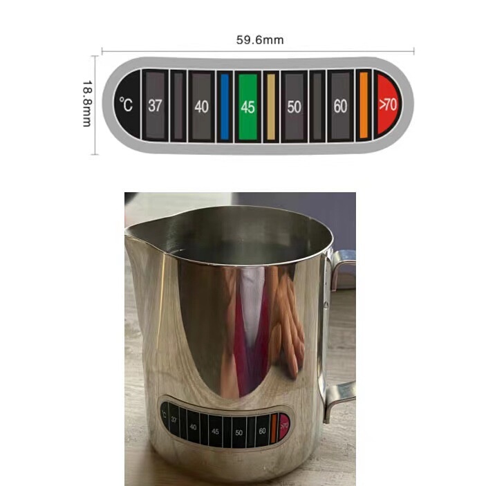 Multi-Color Temperature Measuring Stickers for Latte Art, Coffee Cups, Stainless Steel Cups, Thermometers, Color-Changing Temperature Stickers, Glass Cup Water Temperature Stickers Multi-Color Temperature Measuring Stickers for Latte Art, Coffee Cups, Stainless Steel Cups, Thermometers, Color-Changing Temperature Stickers, Glass Cup Water Temperature Stickers