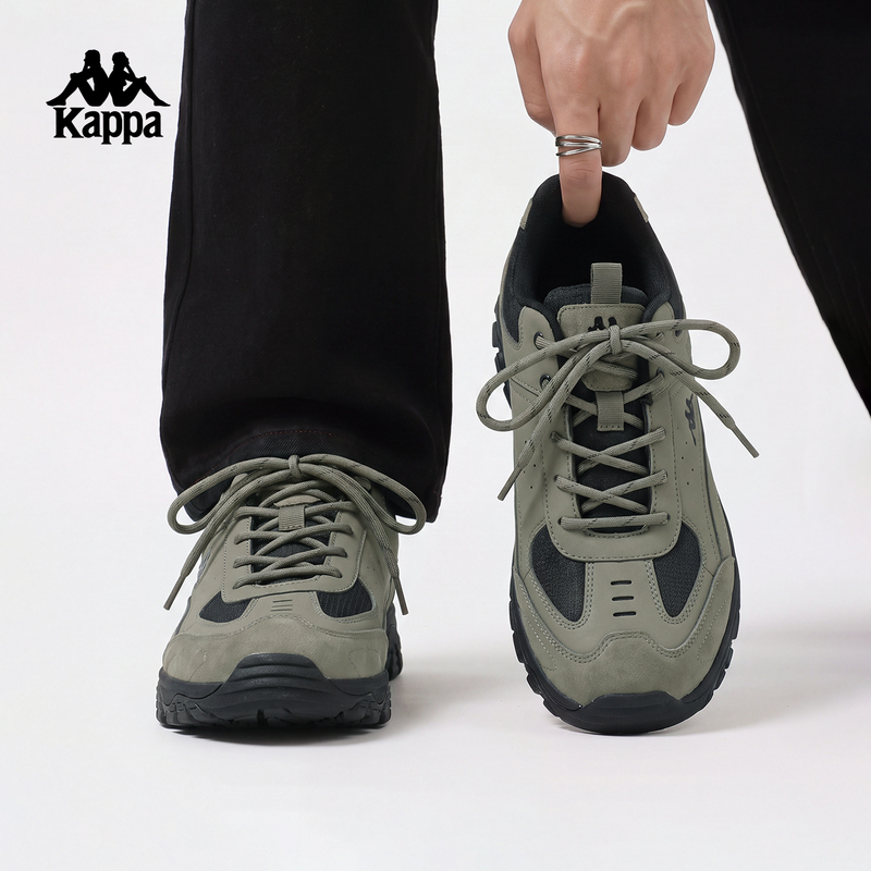 Kappa Men's Shoes Retro Running Shoes 2026 Autum New Mountain Style Outdoor Dad Shoes Non-Slip Casual Sports Shoes
