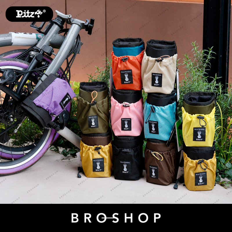 Pitz X Mr Collaboration Small Folding Bike Commuting Cycling Storage Drawstring Front Bag Water Bottle Bag in Stock