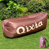 Xinjiang outdoor lazy inflatable yellow and white sofa folding portable air bed picnic camping solid color air bed