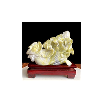 Natural jade carvings Lantian jade cabbage ornaments good fortune blessings opening gifts office home living room decorations