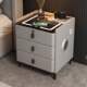 Smart bedside table solid wood 2025 new multi-functional bedroom bedside table simple modern light luxury high-end sense with lock