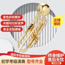 Yamahas same key type Haonuo trumpet YTR-2335s B flat beginner grade examination professional playing instrument