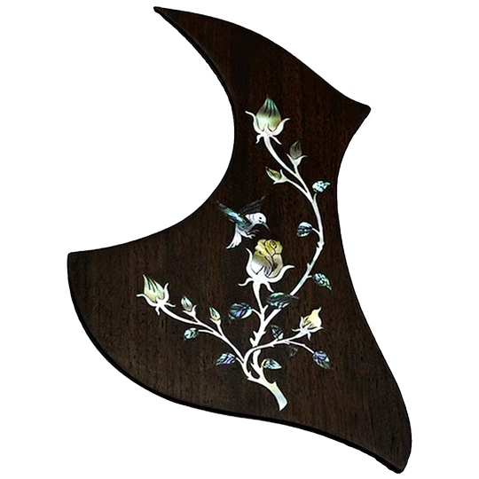 吉他配件贝壳镶嵌护板民谣木吉他扫弦防刮花面板玫瑰木乌木带胶护