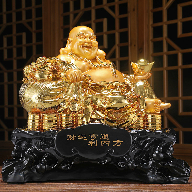 Financial Express Hengtong swings to make a fortune Like a cloth bag big belly laughs Buddha Yuan Bao Home dedicated to home living room Xuanguan