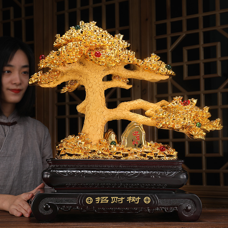 Cash-in-tree hair-making tree swing piece shake money tree Merchants Entrance Treasure Living Room Wine Cabinet Adornment Delivery Clothing Store Opening Gift