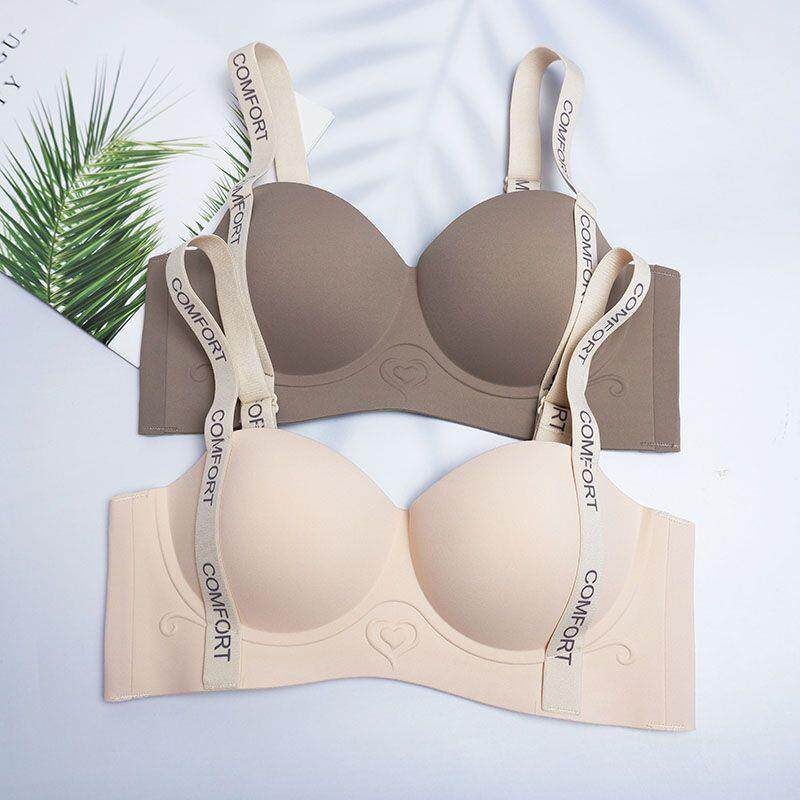 潮玩娃衣 无钢圈无痕内衣女提拉上托收副乳小胸聚拢显大调整型少女文胸套装