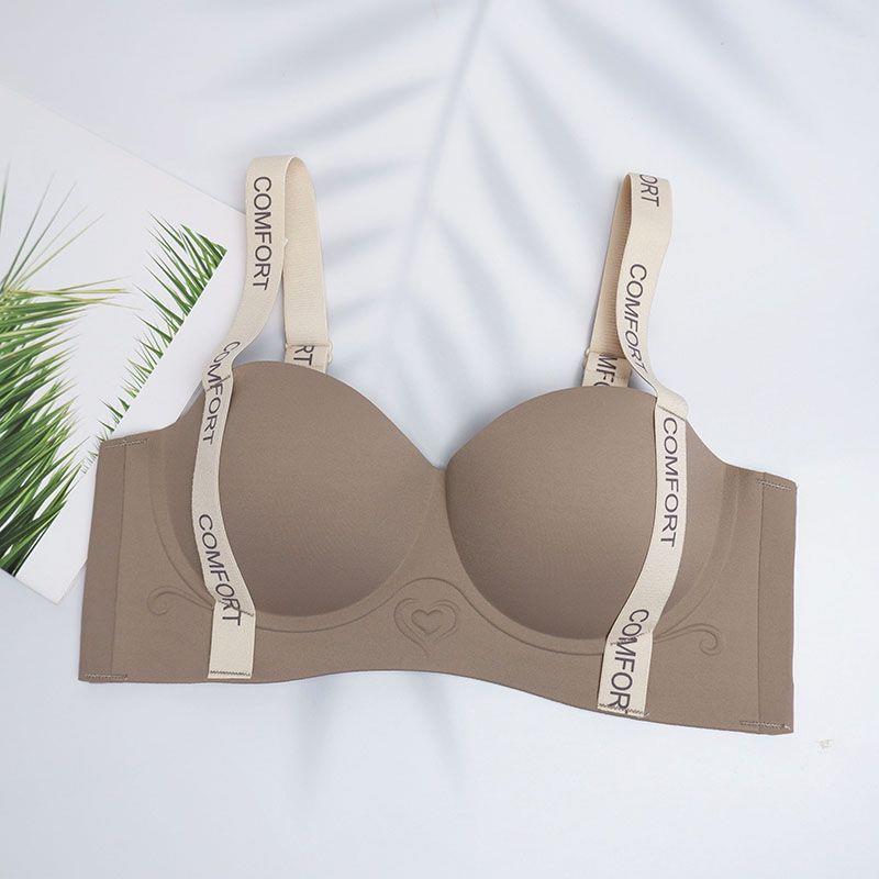 潮玩娃衣 无钢圈无痕内衣女提拉上托收副乳小胸聚拢显大调整型少女文胸套装