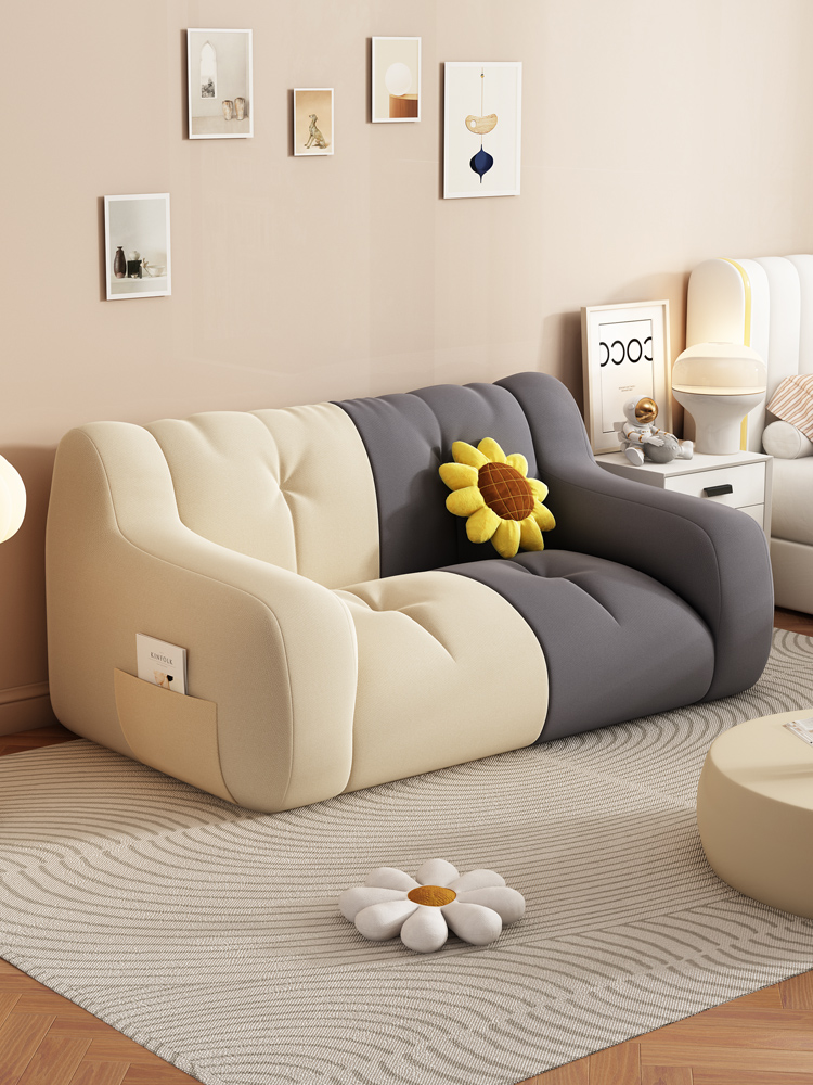 IKEA Home Lazy Couch Can Lie Sleeping Bedroom Couch Double Tatami Rental room with small sofa Living room Hugh-Taobao