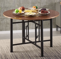 2023 new thickened large round desktop solid wood countertop home hotel foldable fir board round dining table
