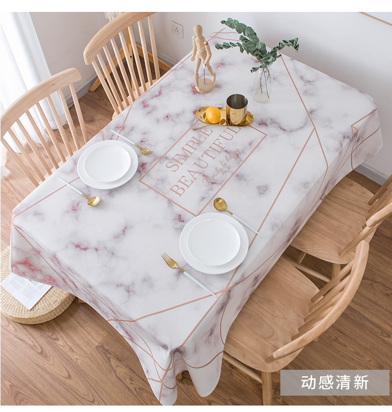 Bắc Âu in gió mô hình hình học khăn trải bàn vải không thấm nước và chống dầu dùng một lần hiện đại tối giản bàn ăn cotton vải lanh hộ gia đình - Khăn trải bàn khăn bàn ăn