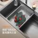 Left Side Sink 304 Stainless Steel Large Single Sink Honeycomb Embossed Kitchen Household under Counter Basin