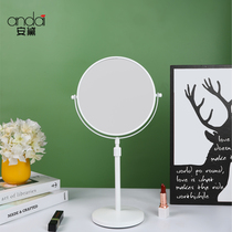 Andai adjustable high and low retractable mirror desktop high-definition makeup mirror double-sided mirror magnifying mirror beauty mirror makeup mirror