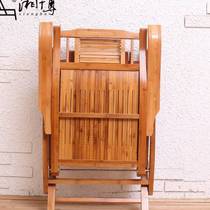 Rocking chair adult nap bamboo chair lunch break elderly rocking chair leisure balcony home solid wood recliner folding chair